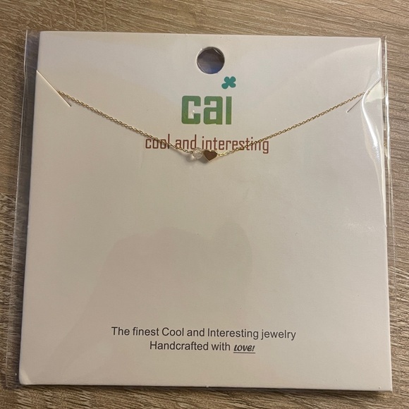 CAI Gold Crystal-April Mini Birthstone Heart Necklace - Picture 2 of 3